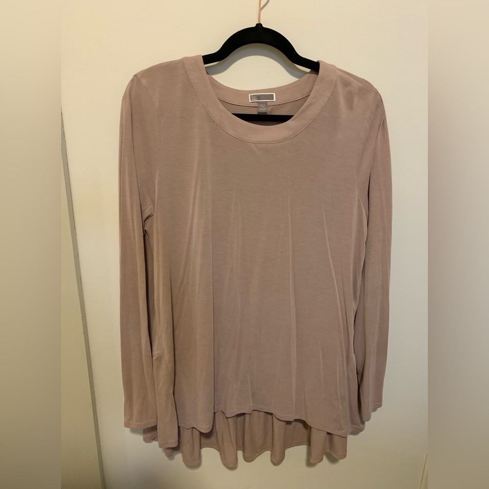 Nordstrom silky tunic light dusty pink top